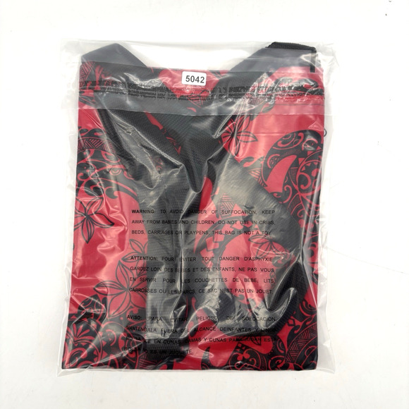 Vintage 00s Y2K Maui Island Handmade Red Tribal Turtle Print Crossbody Bag 10x8" - Picture 13 of 13